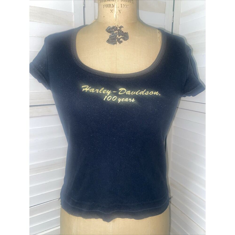 Harley-Davidson Mile High Aurora Colorado Graphic T Shirt Black Women’s Size S